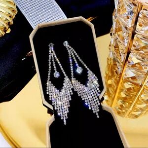 Crystal Waterfall Earrings ✨